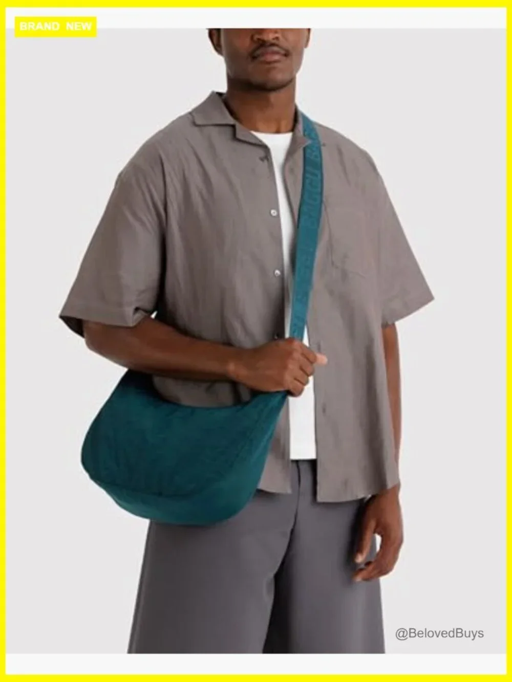 Recycled Nylon Crescent Bag with Carabiner, Machine Washable